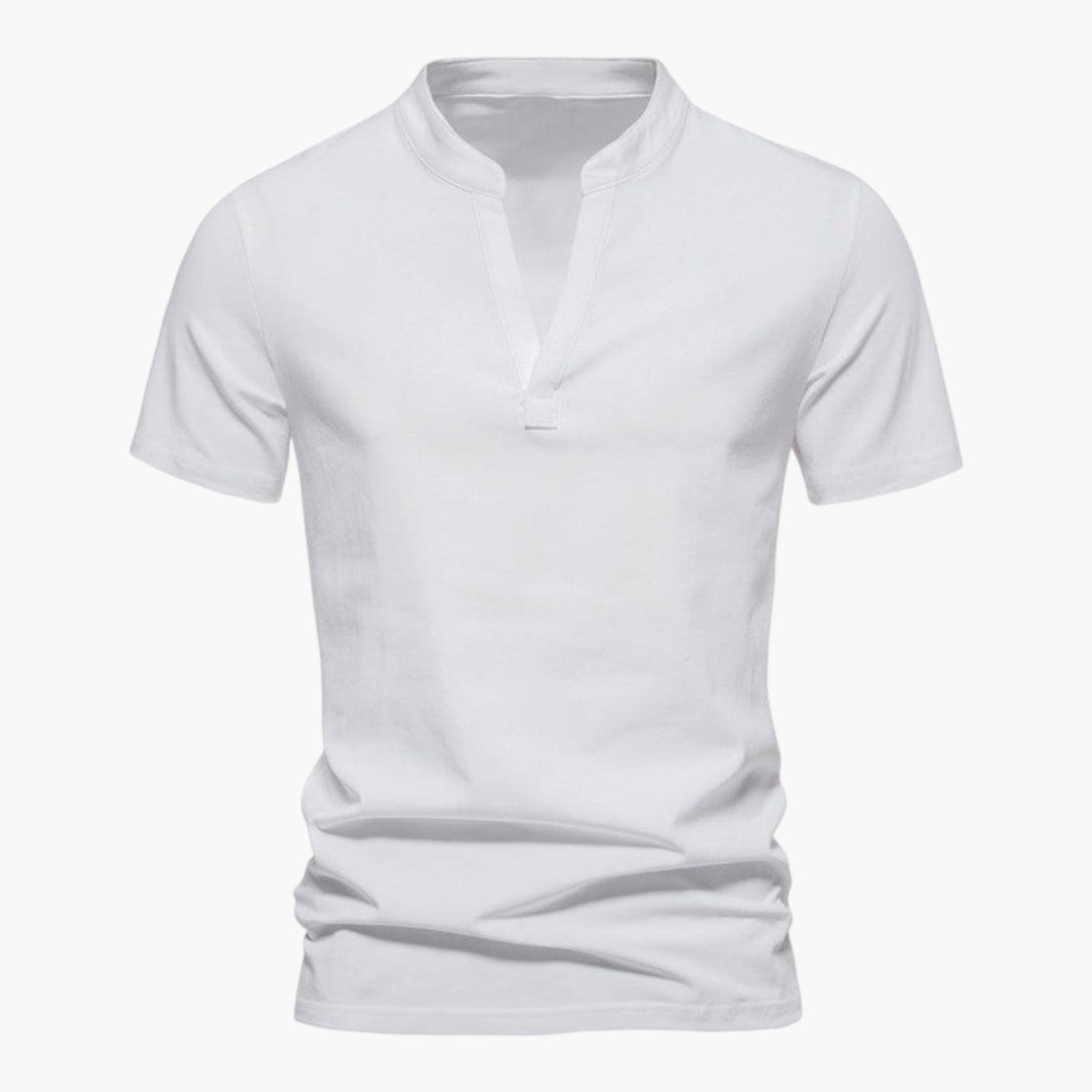 T-shirt met V-hals en korte mouwen voor heren