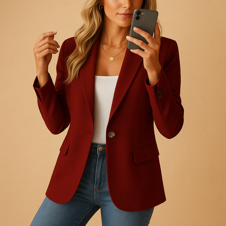Vrouw Blazer - Getaileerd Stretch Design