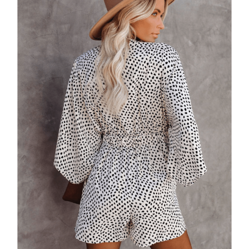 V-hals Jumpsuit Short