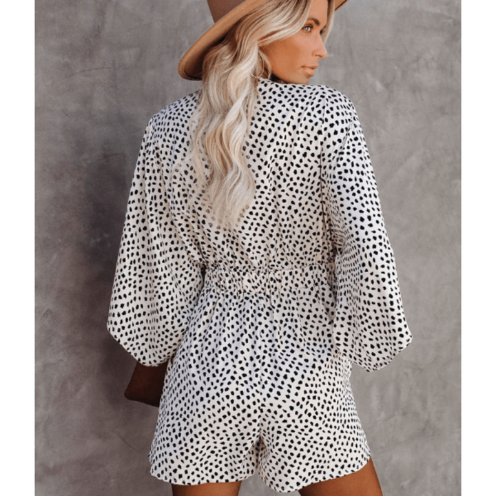 V-hals Jumpsuit Short