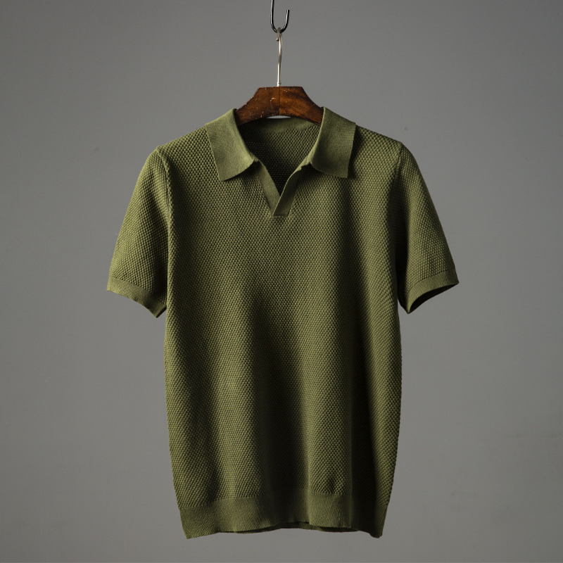 Blake | Klassiek poloshirt met korte mouwen en structuur voor heren