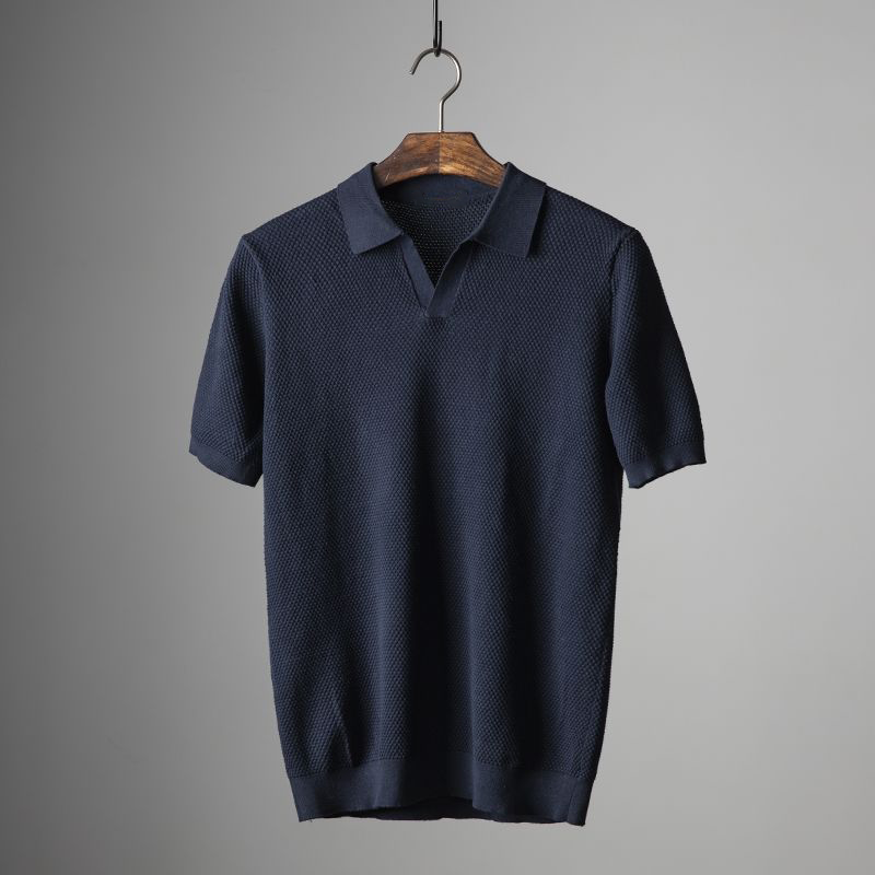 Blake | Klassiek poloshirt met korte mouwen en structuur voor heren